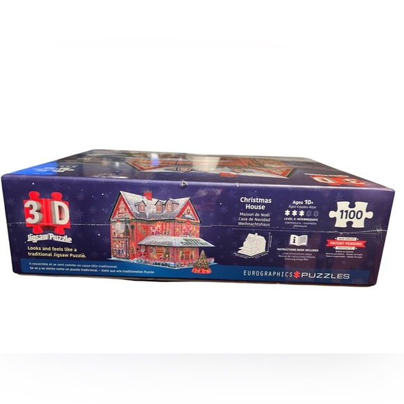 Eurographics NWT Unbelievably Giant Christmas House 1100 Piece 3D Jigsaw Puzzle - Picture 6 of 7